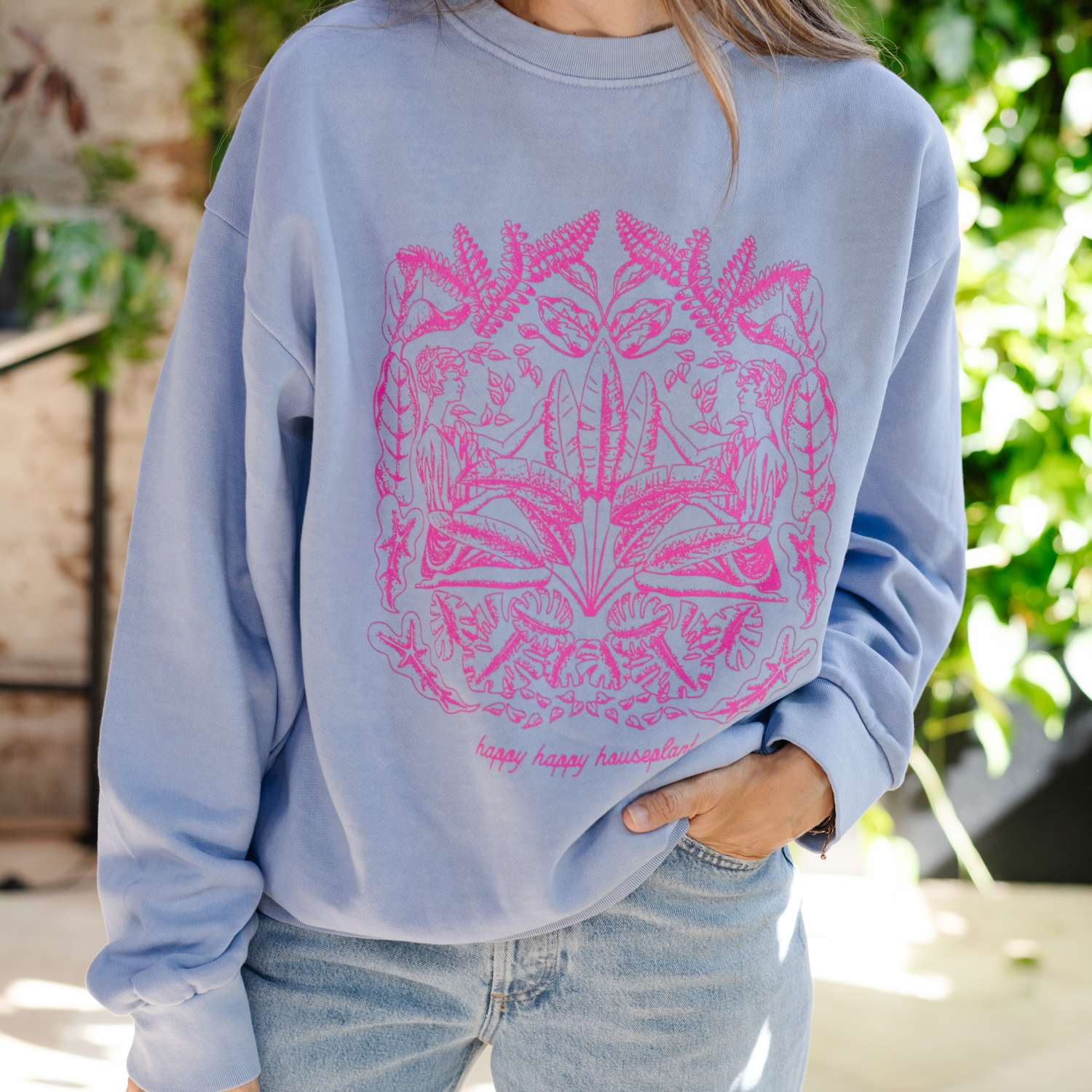 Plant Goddess Crew in Periwinkle