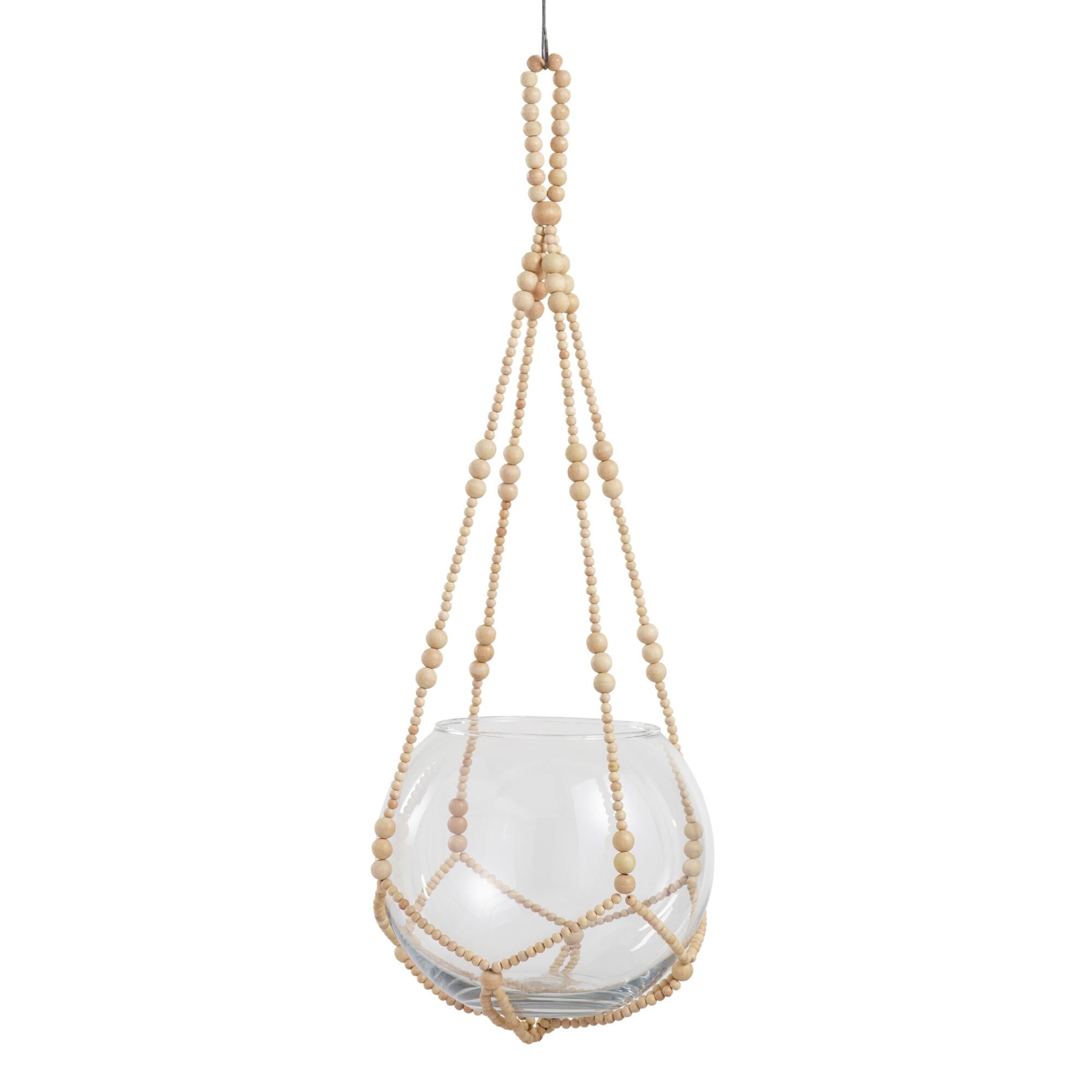 Wooden Bead Plant Hanger