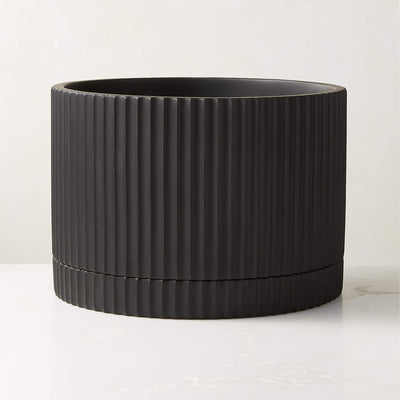 Black Planter with Tray
