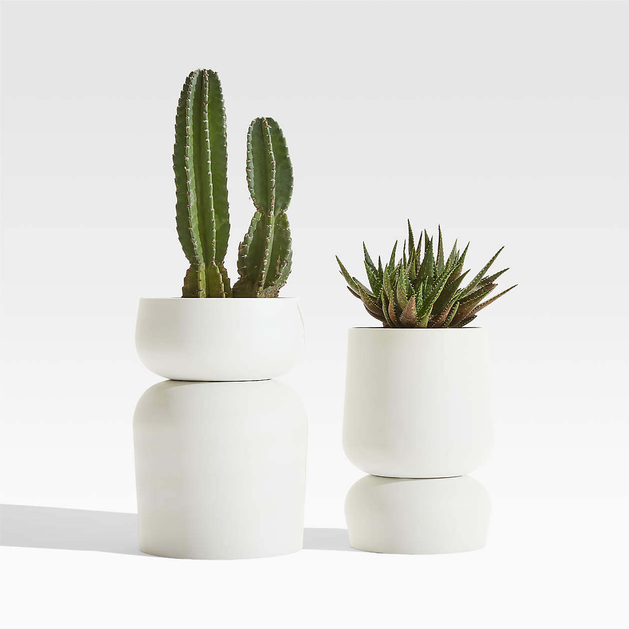Reversible White Metal Planter | Happy Happy Houseplant