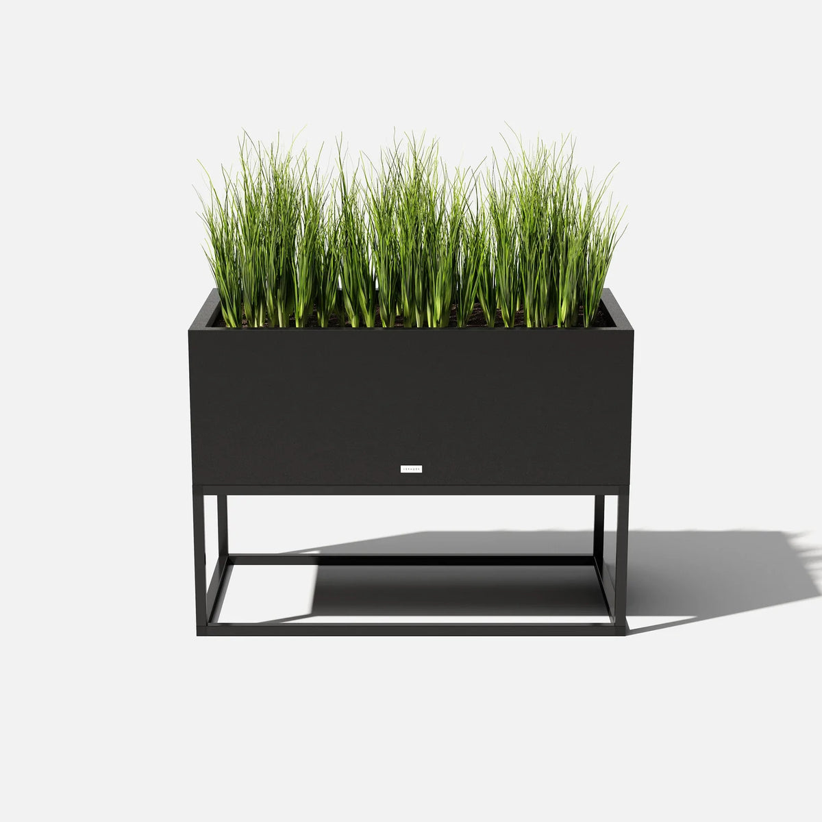 Raised Steel Black Planter Box