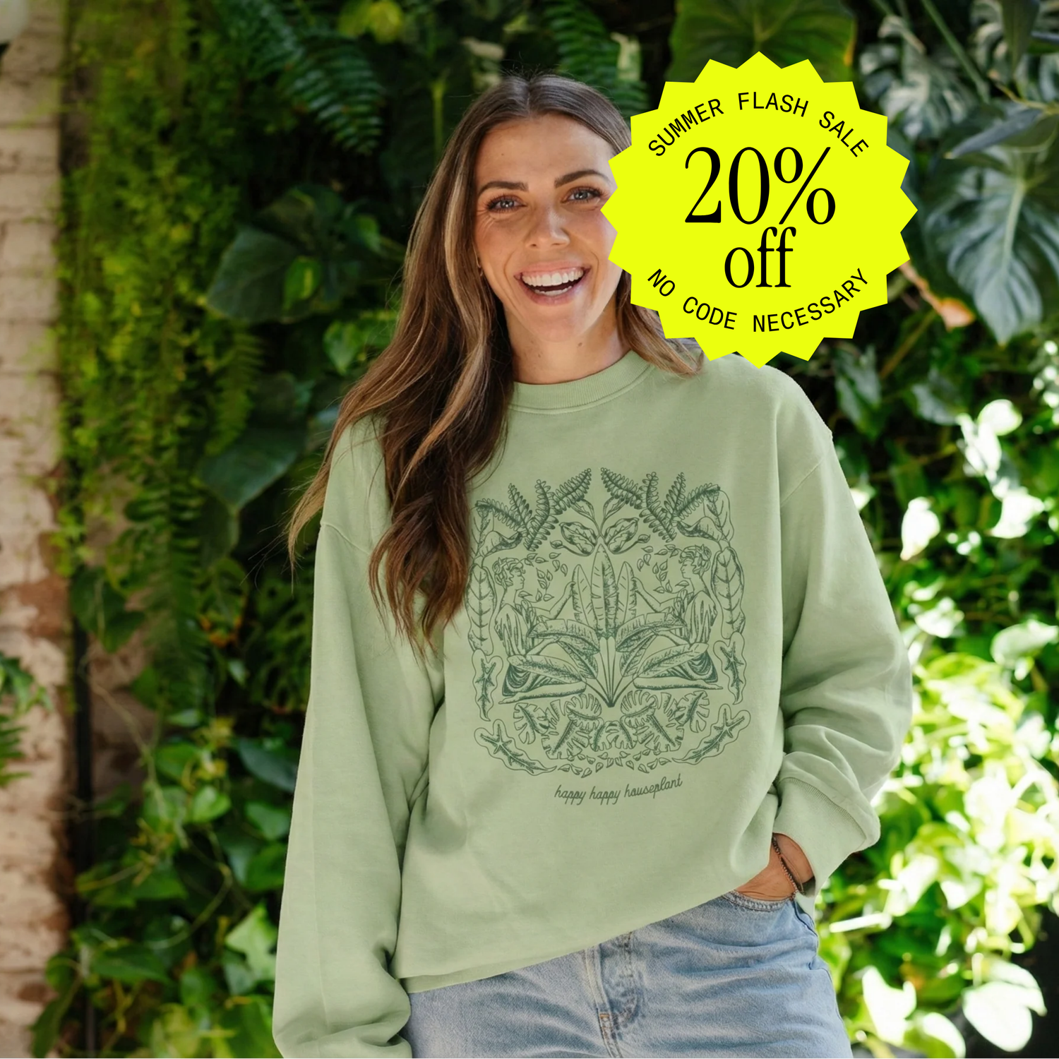 Plant Goddess Crew in Sage