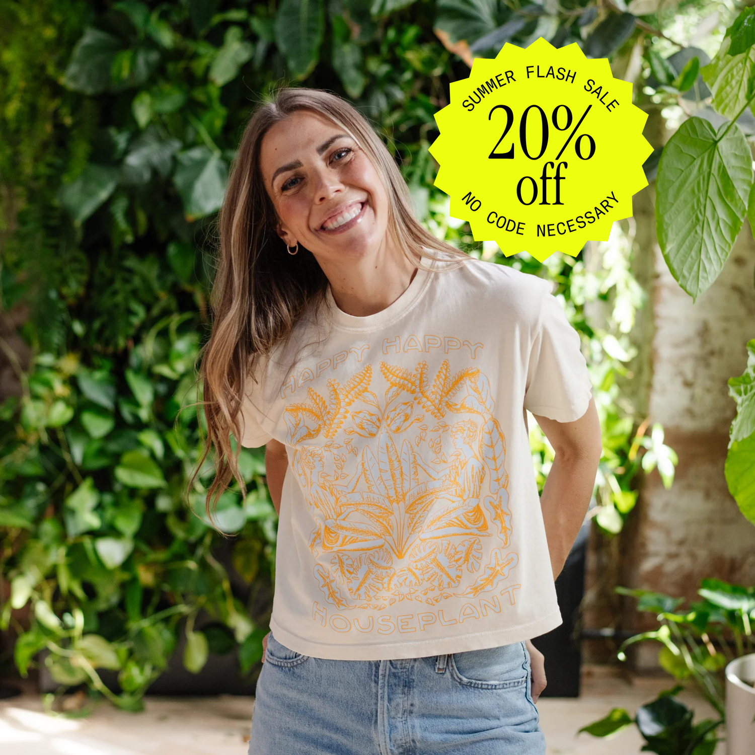 Plant Goddess Tee in Ivory