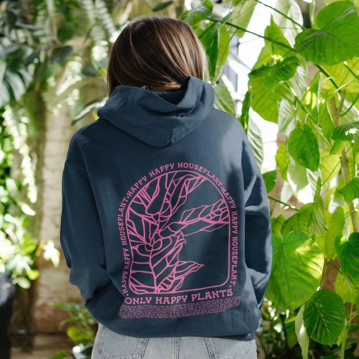 Fiddle Leaf Hoodie in Midnight