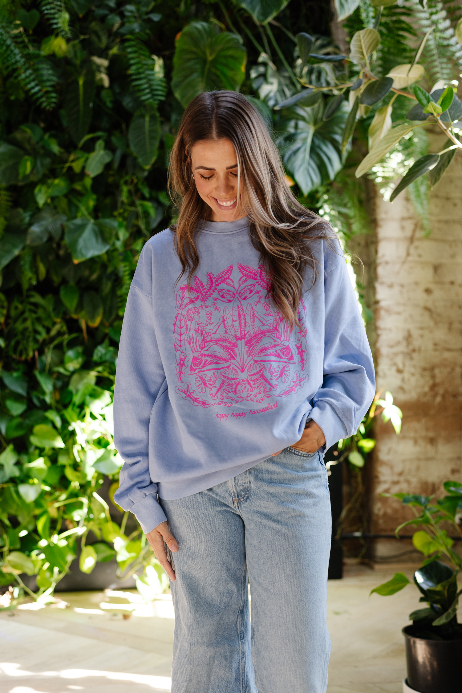 Plant Goddess Crew in Periwinkle